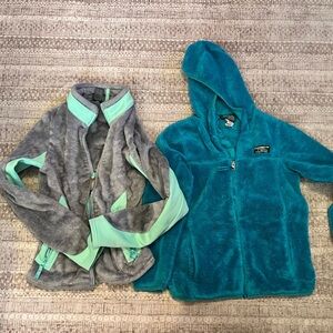 Kids Fleece Jackets - Gray and Teal